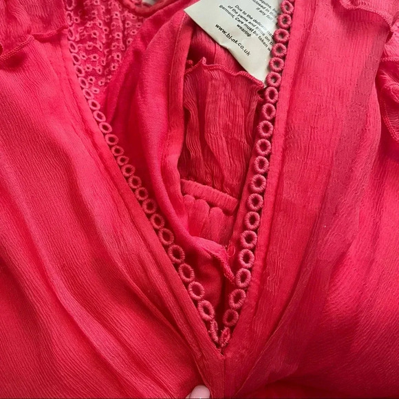 Bl-NK London Anthropologie Janet Pink Ruffled Jumpsuit - Picture 8 of 14